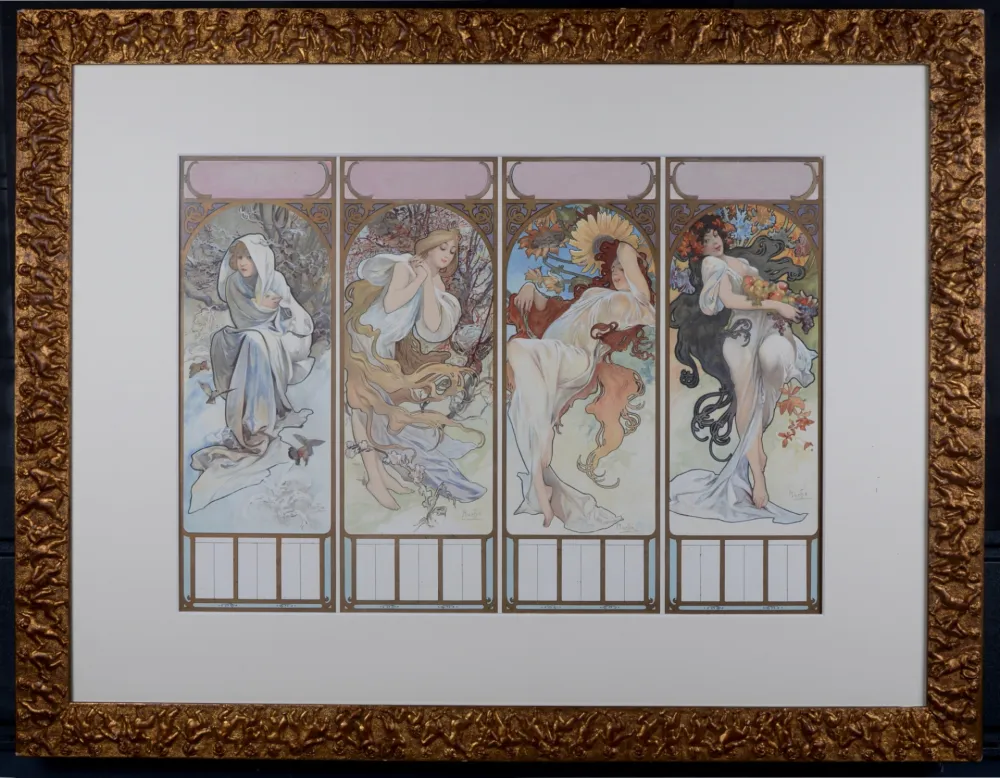 リトグラフ Mucha - The Seasons (one sheet), 1897