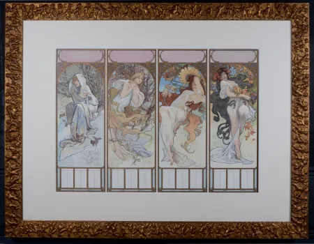 リトグラフ Mucha - The Seasons (one sheet), 1897