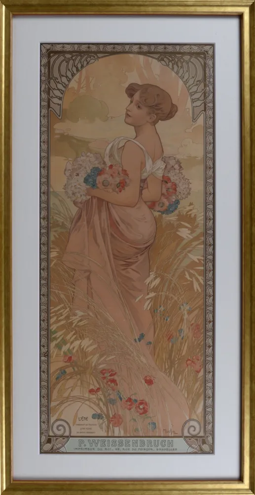 リトグラフ Mucha - The Seasons : Summer, circa 1903