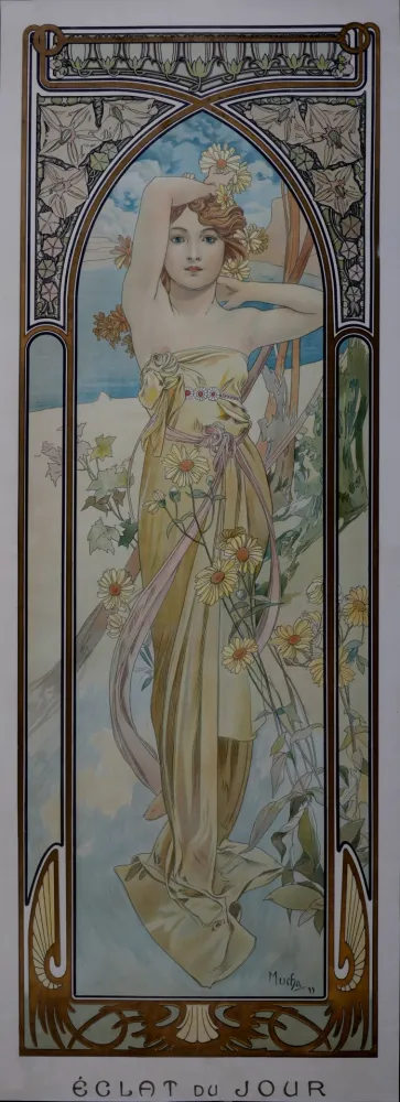リトグラフ Mucha - Times of the Day : Eclat du jour, 1899