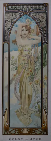 リトグラフ Mucha - Times of the Day : Eclat du jour, 1899