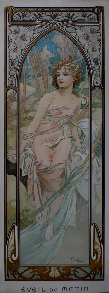 リトグラフ Mucha - Times of the Day : Eveil du Matin, 1899