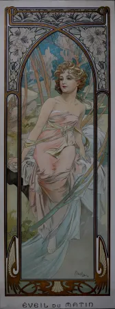リトグラフ Mucha - Times of the Day : Eveil du Matin, 1899