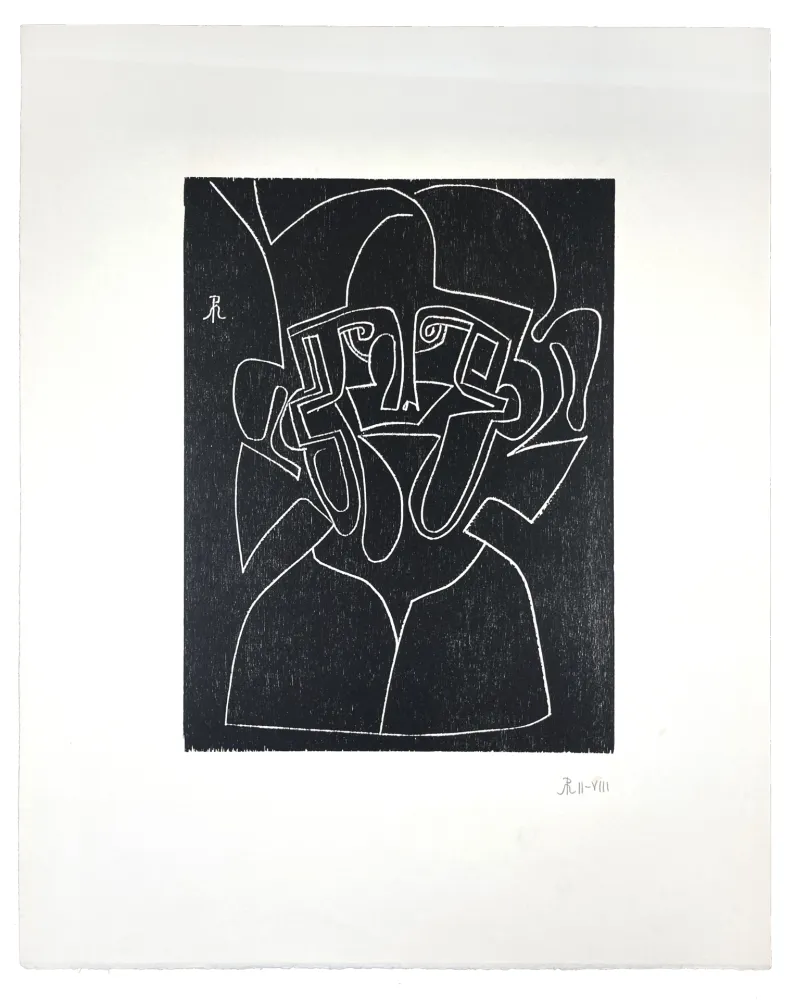 木版 Müller - VISAGE V (MIROIR)