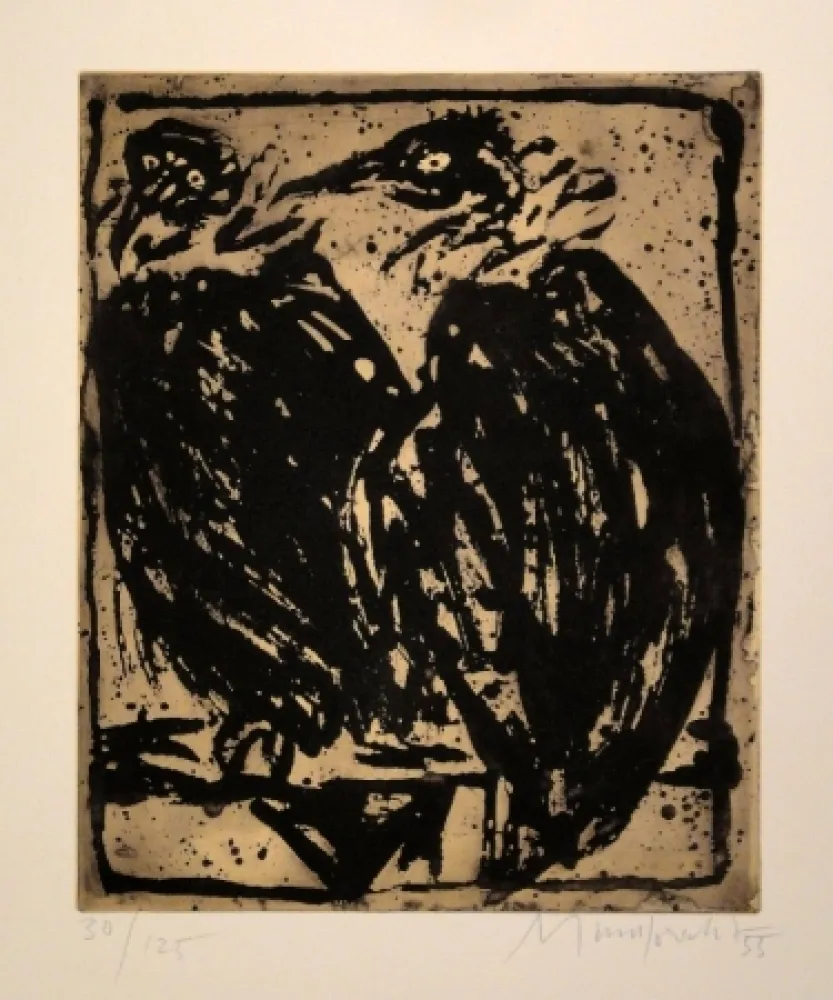 エッチング Mumprecht - Vautours