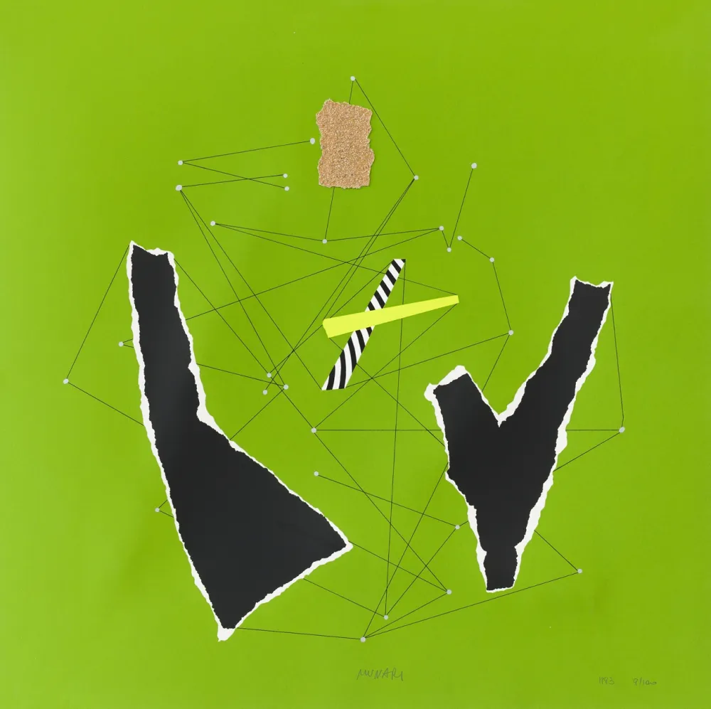 シルクスクリーン Munari - Alta tensione