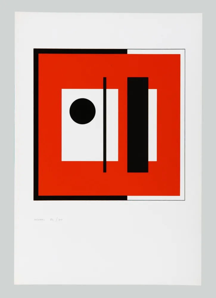 シルクスクリーン Munari - Anche la cornice