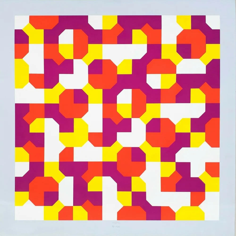 シルクスクリーン Munari - Curve di Peano