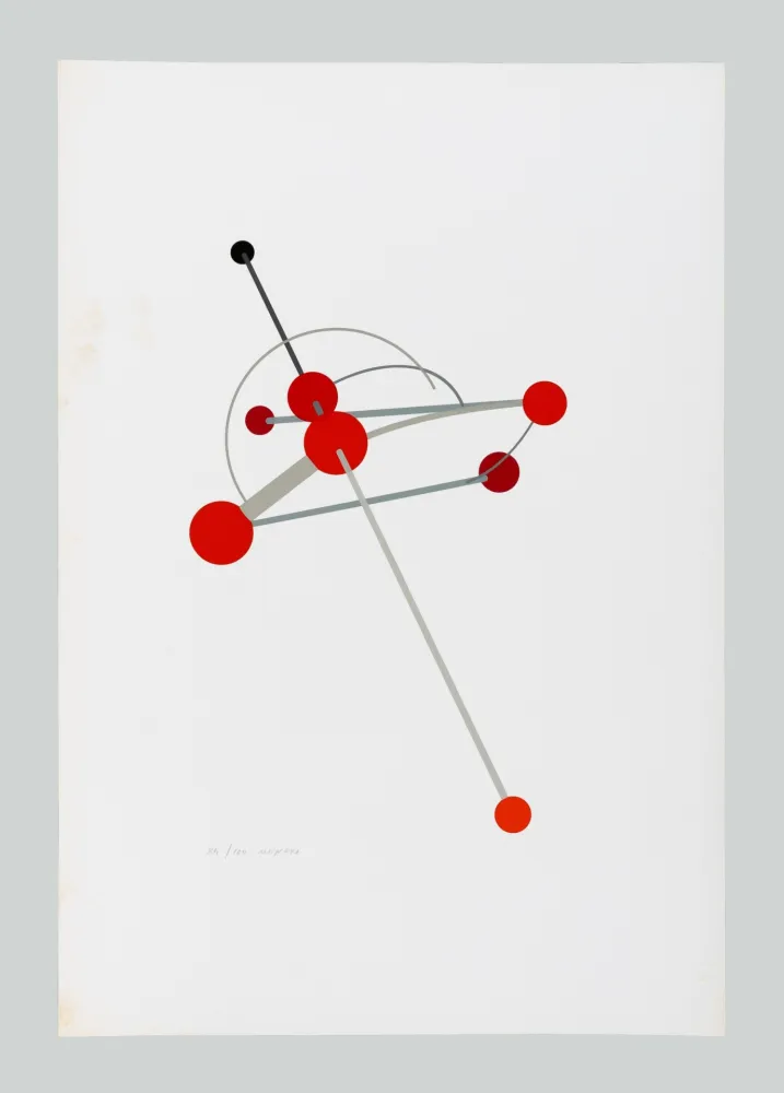 シルクスクリーン Munari - Macchina aerea