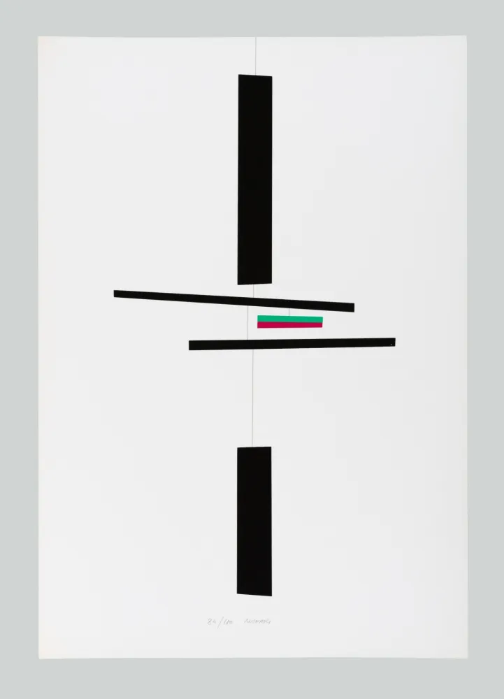 シルクスクリーン Munari - Macchina inutile