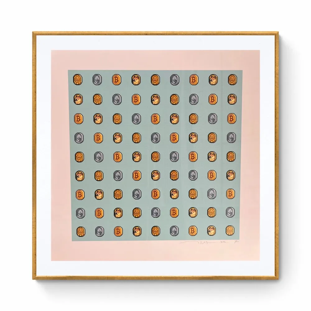 シルクスクリーン Murakami - COIN and other Cryptocoins