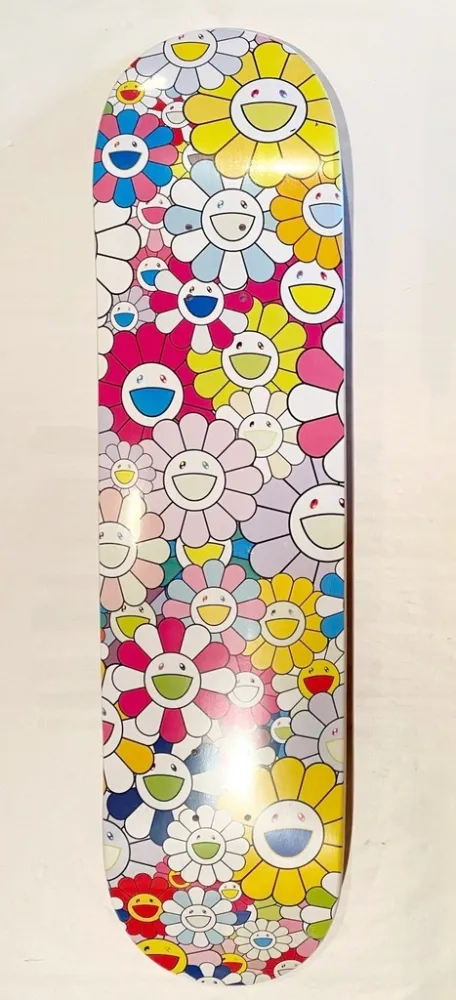 シルクスクリーン Murakami - Flowers Skate Deck