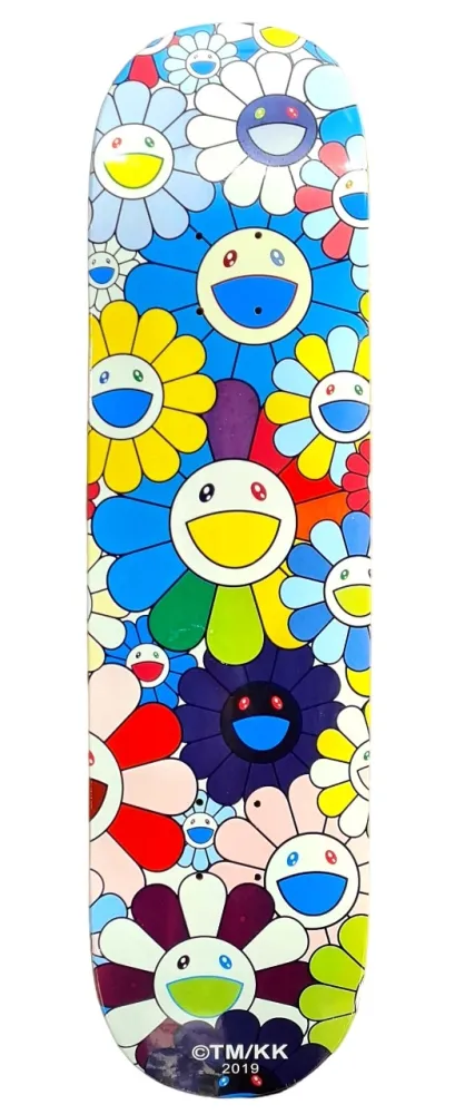シルクスクリーン Murakami - Flowers Skate Deck