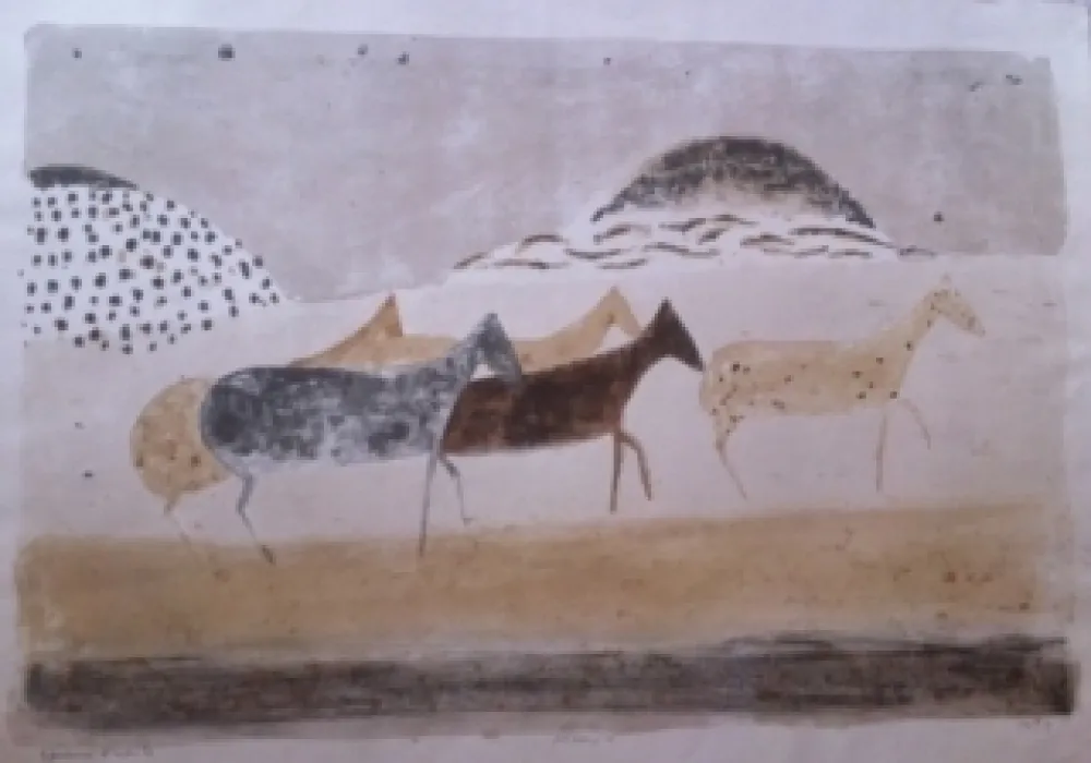 リトグラフ Music - Cavallini