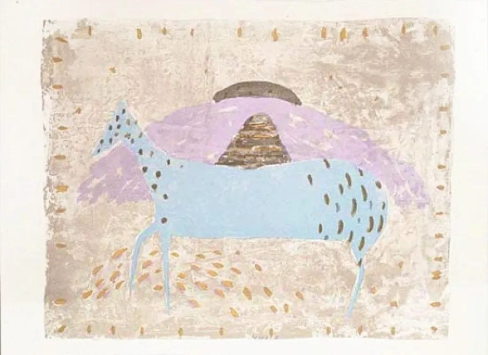 リトグラフ Music - Cavallino azzurro