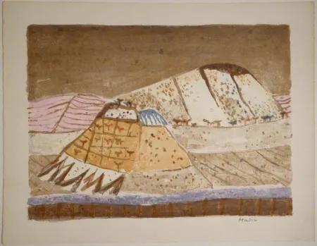 リトグラフ Music - Paysage Ombrien / Umbrische Landschaft