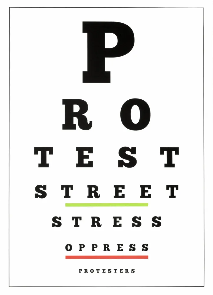 リトグラフ Navarro - Carta visual (Protest)