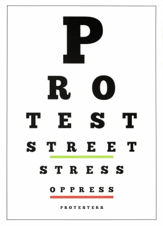 リトグラフ Navarro - Carta visual (Protest)