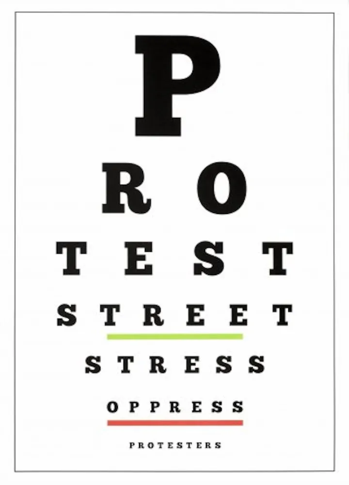 リトグラフ Navarro - Carta Visual (Protest)