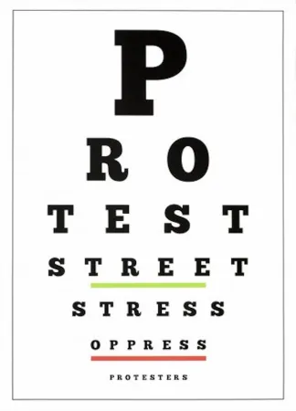 リトグラフ Navarro - Carta Visual (Protest)