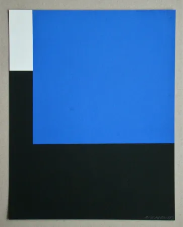 シルクスクリーン Nemours - Espace bleu