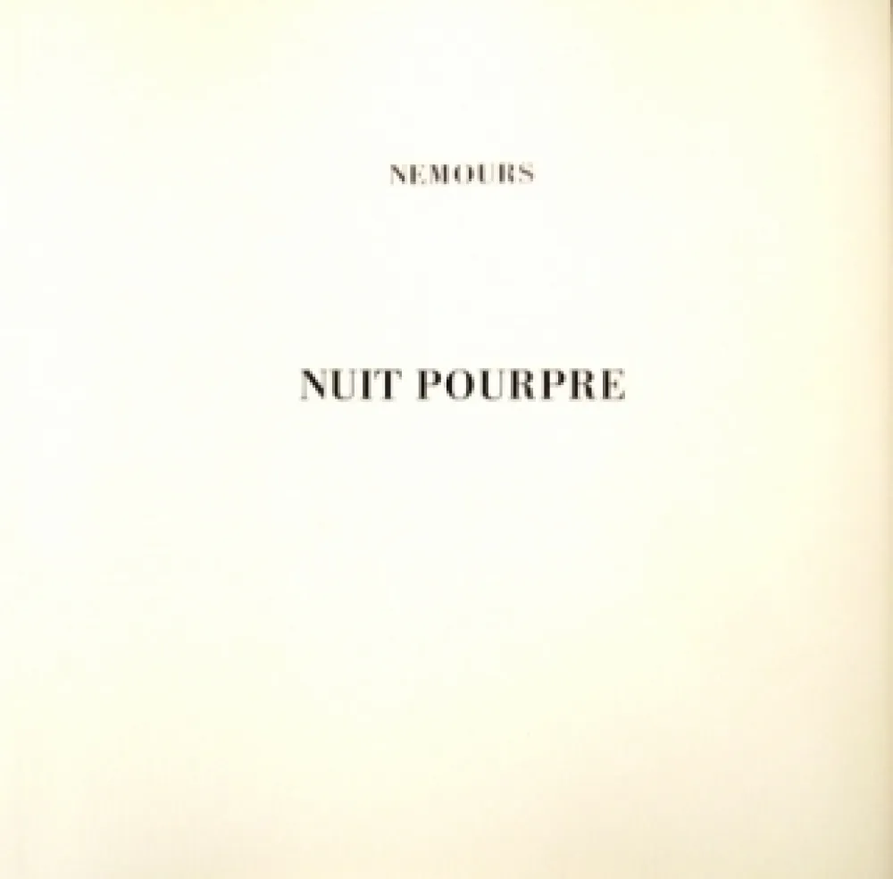 挿絵入り本 Nemours - Nuit Pourpre