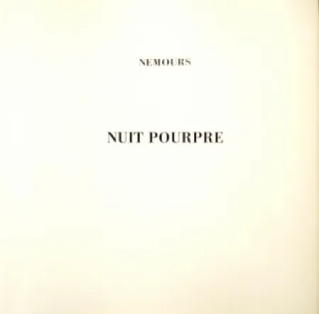 挿絵入り本 Nemours - Nuit Pourpre