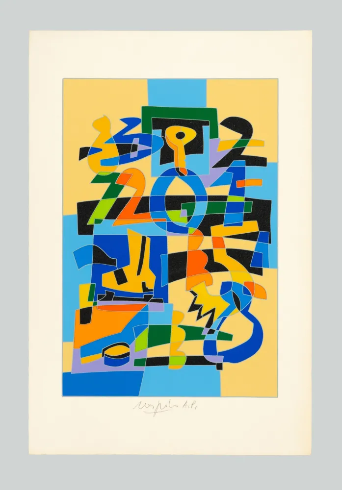 シルクスクリーン Nespolo - Composizione