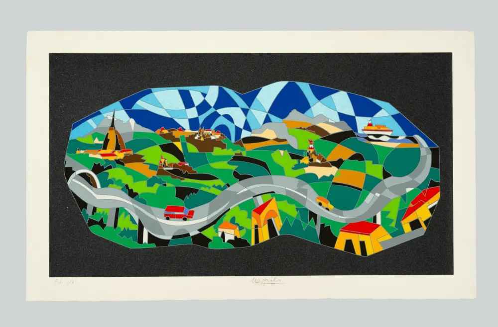 シルクスクリーン Nespolo - Composizione