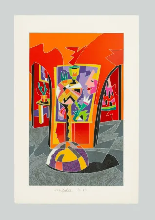 シルクスクリーン Nespolo - Composizione