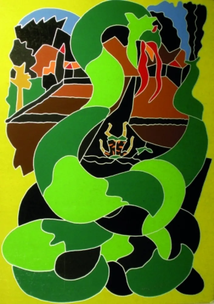 シルクスクリーン Nespolo - Composizione