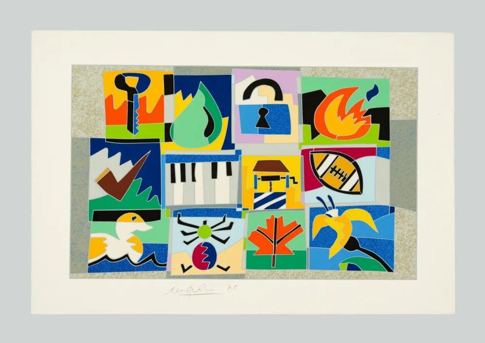 シルクスクリーン Nespolo - Composizione A