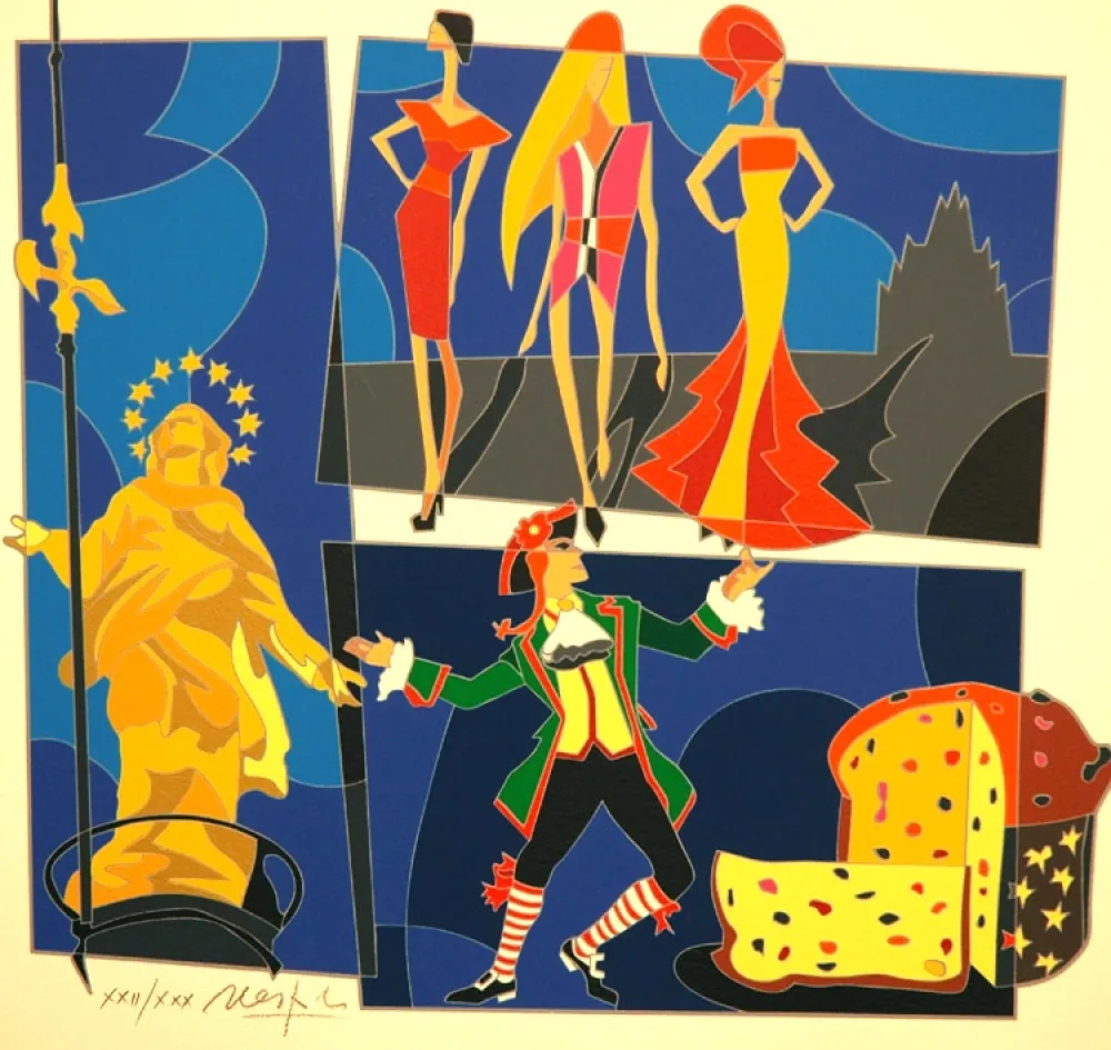 シルクスクリーン Nespolo - Milano 2