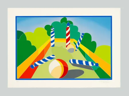 シルクスクリーン Nespolo - Paesaggio