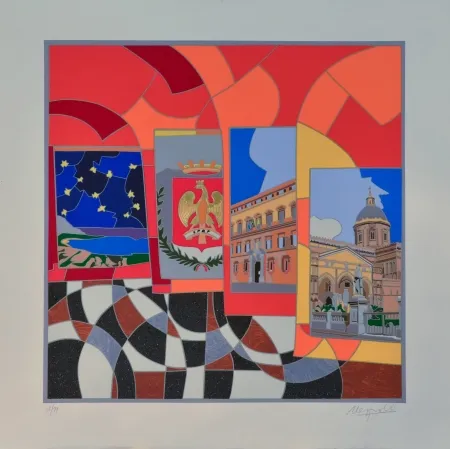 シルクスクリーン Nespolo - Palermo