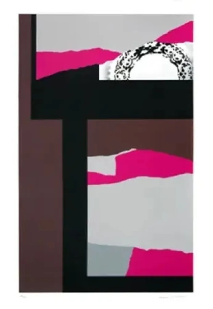 シルクスクリーン Nevelson - Composition violette