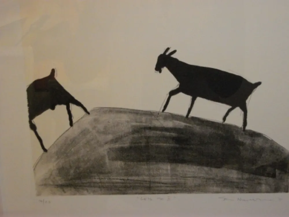 リトグラフ Nhlengethwa - Lets Go II