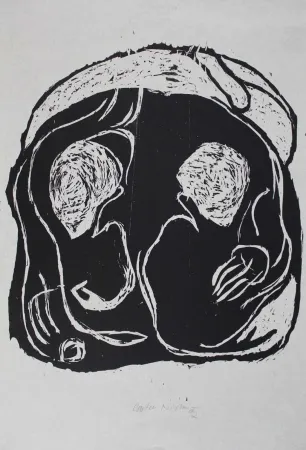 木版 Nicolai - Im Inneren frisst das Helle das Dunkle II