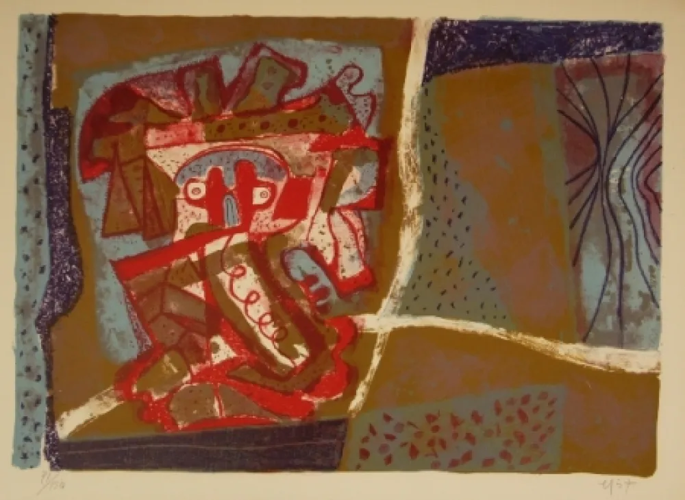 リトグラフ Nieto - Tête rouge