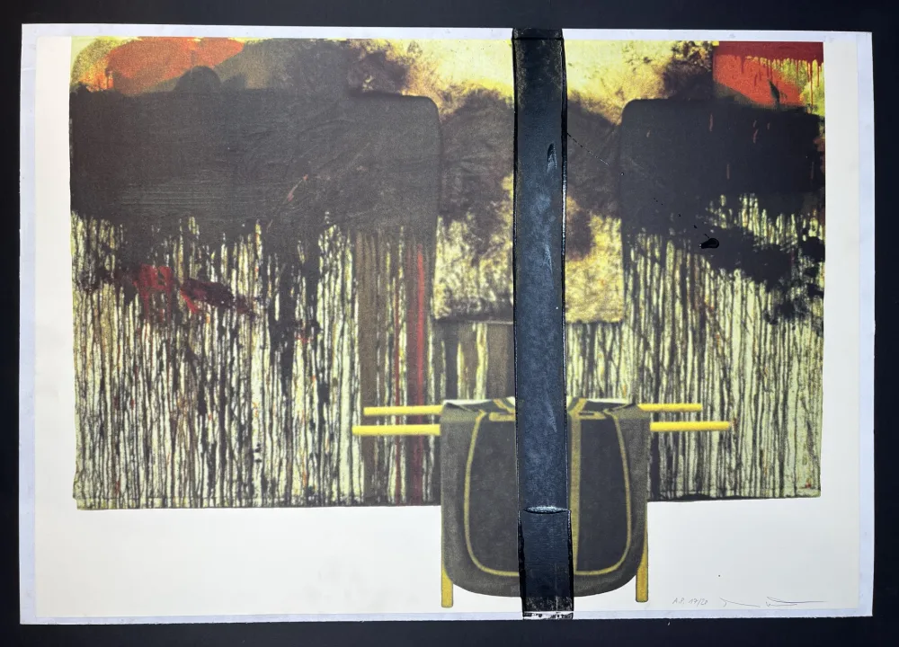 多数の Nitsch - Übermalte Bild-Lithographien