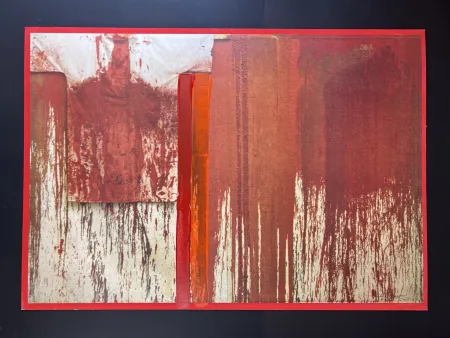 多数の Nitsch - Übermalte Bild-Lithographien