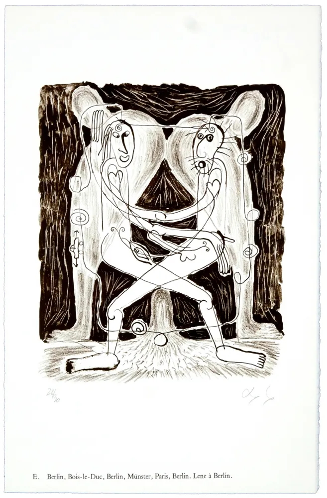 リトグラフ Nørgaard - E. Berlin, Bois-le-Duc, Münster, Paris, Berlin. Lene à Berlin