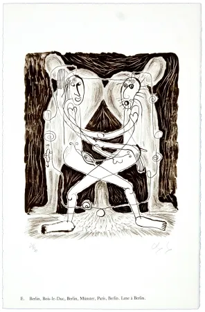 リトグラフ Nørgaard - E. Berlin, Bois-le-Duc, Münster, Paris, Berlin. Lene à Berlin
