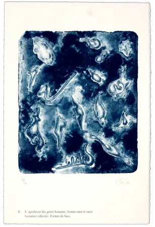 リトグラフ Nørgaard - E. L'apothéose des gènes humains, formes rares et races humaines ridicules. Forme de base.