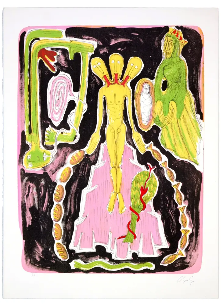 リトグラフ Nørgaard - Mes chers amis 