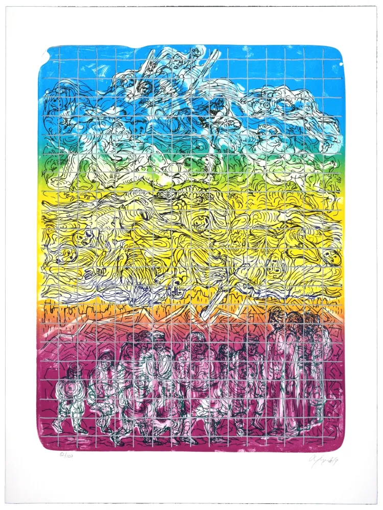 リトグラフ Nørgaard - Sans espoir nous devenons tous des morts ambulants