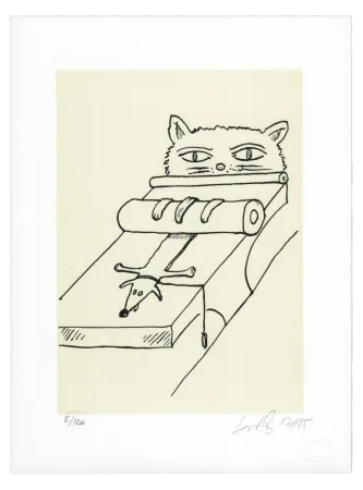 リトグラフ Nørgard - Chien écrasé