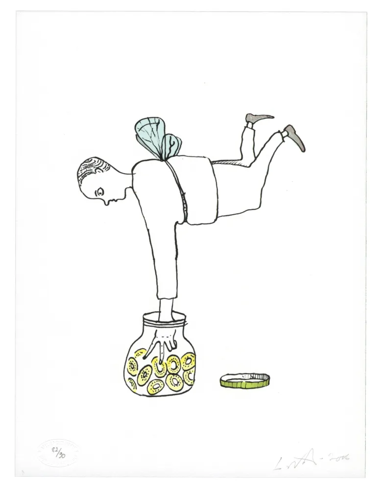 リトグラフ Nørgard - Homme Papillon