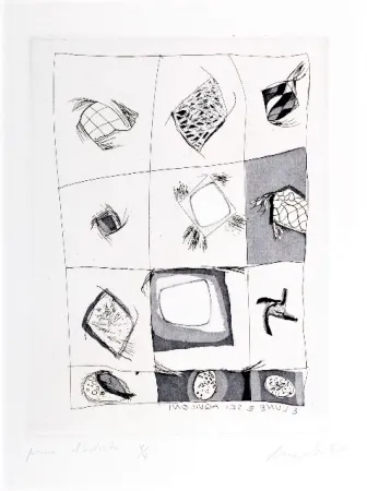 エッチング Novelli - 3 lune e sei aquiloni