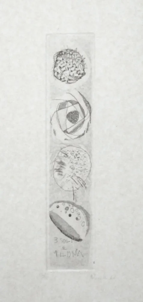 エッチングと　アクチアント Novelli - Tre soli e una luna